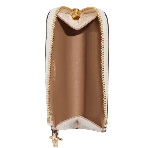 COACH L ZIP CARD CASE WITH STRIPE HEART PRINT - Picture 2 of 4